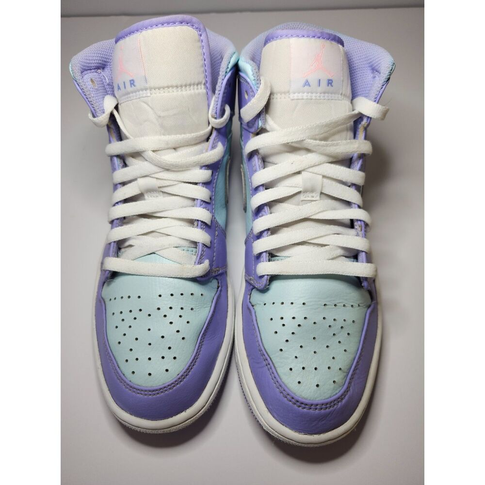 Jordan Air Jordan 1 Mid Men’s Purple Blue 9.5 Athletic Sneaker Streetwear - Picture 5 of 16